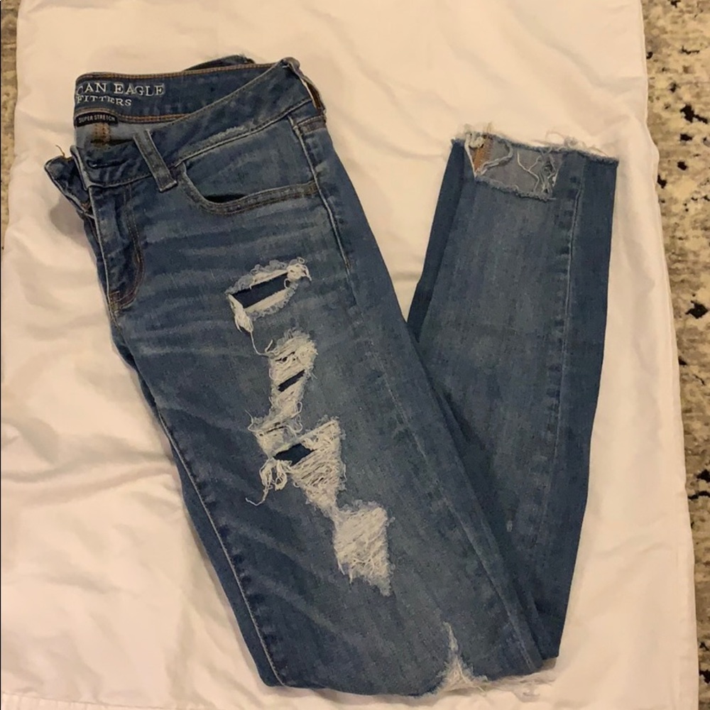 American Eagle ripped jeans